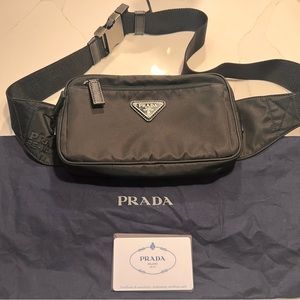Authentic Black Prada Belt Bag